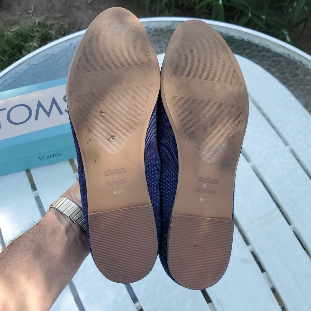 Toms Jutti Neat Navy Repreve Engineered Knit Women's Size 10. GUC With Box - Picture 9 of 10
